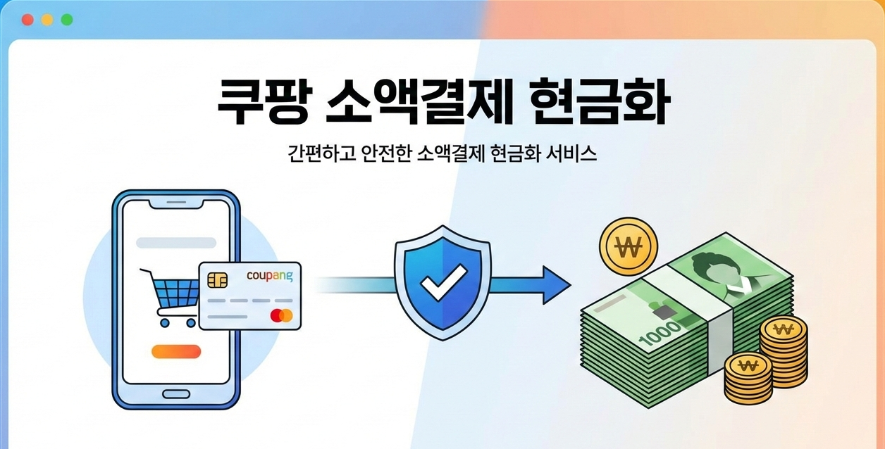 쿠팡 소액결제 현금화 안내 이미지